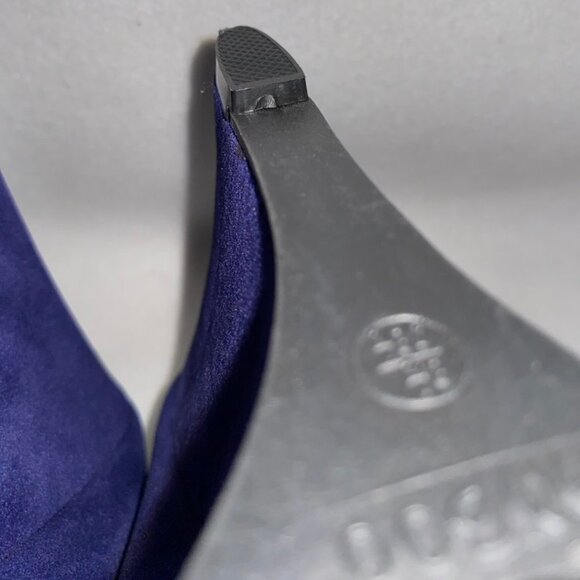 Bamboo Size 8 1/2 Cobalt Blue Ankle Strap Wedges - Picture 14 of 16